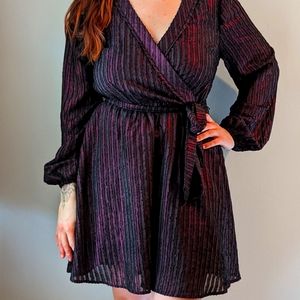 Pink and Black pin striped dress